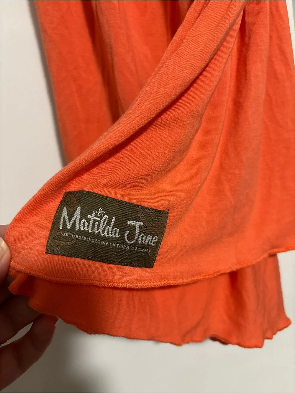 Matilda Jane sleeveless Orange Ruffle Sundress bamboo modal
